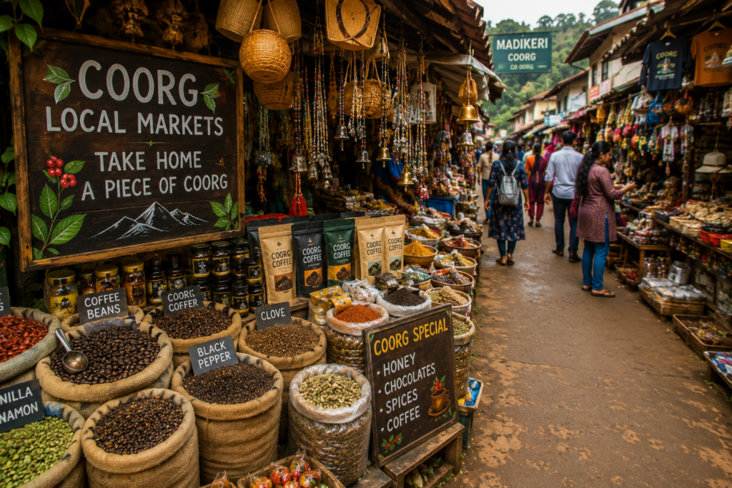 best places to visit in coorg with local market