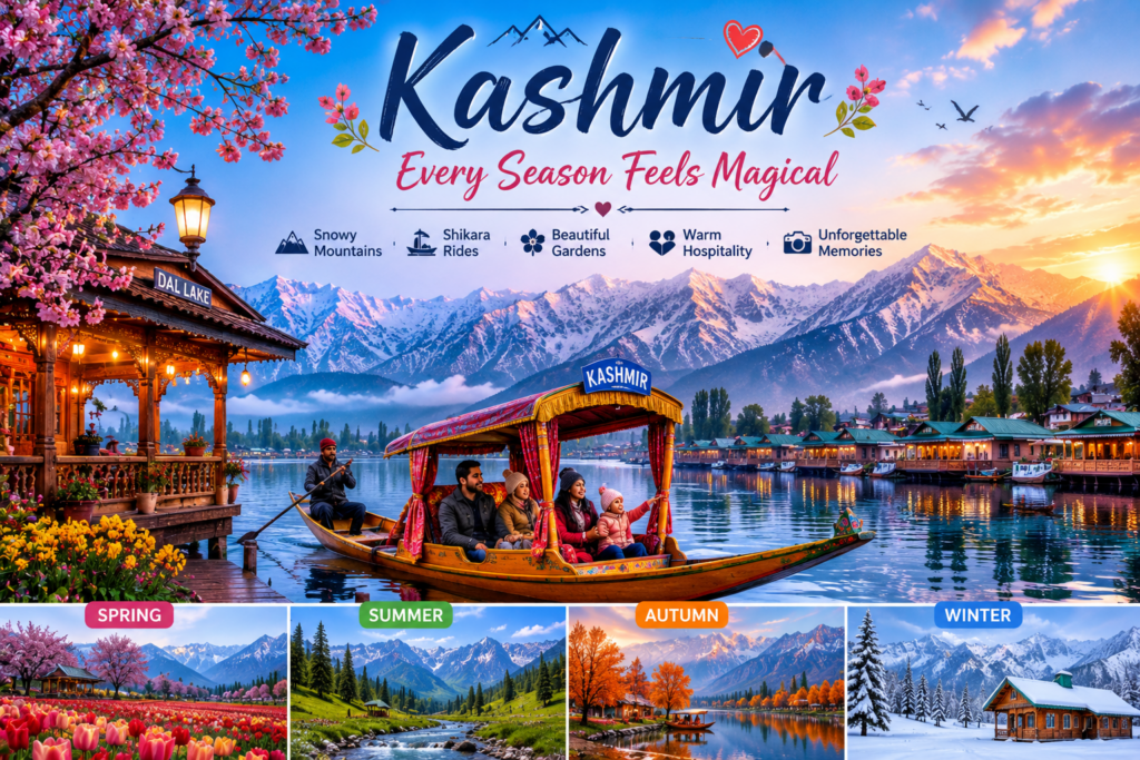 Kashmir is one of the best vacation places in India